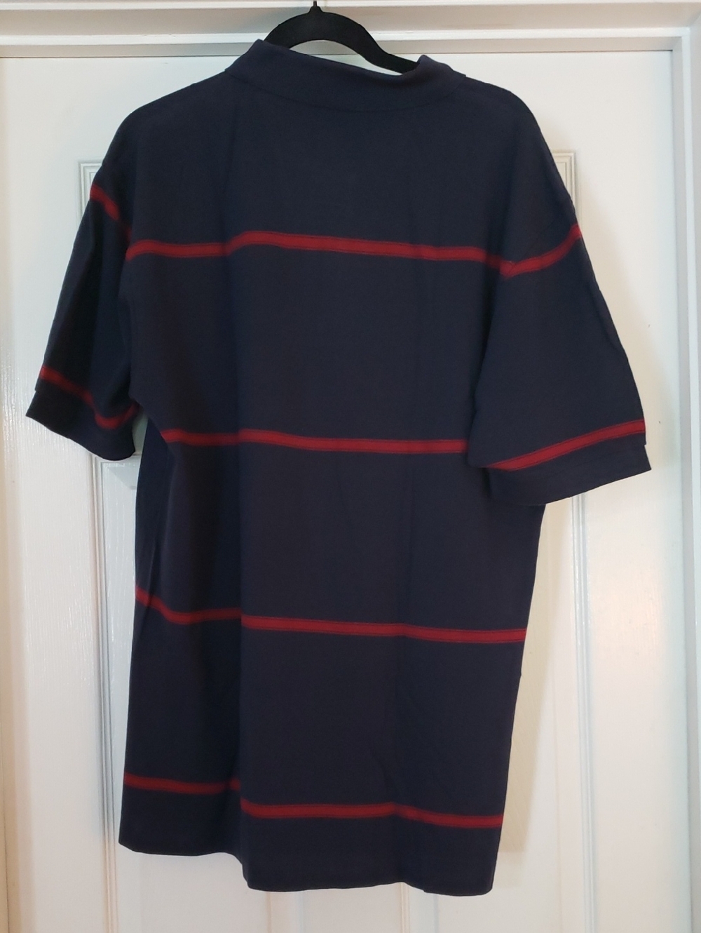 Nautica Men’s Navy Polo Shirt with Red Stripes Large - Picture 4 of 6